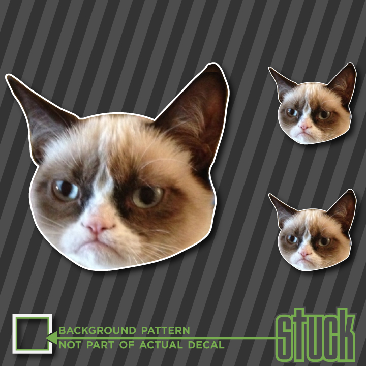 Frown Cat Decal 3 Pack! - MEME Funny SAD Cats NERD Trending Illest ...